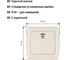 Выключатель 1 клавишный с подсветкой TDM ELECTRIC 10А слоновая кость "Онега" SQ1805-0033 3
