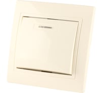 Одноклавишный выключатель TDM ELECTRIC с подсветкой, слоновая кость Таймыр SQ1814-0104