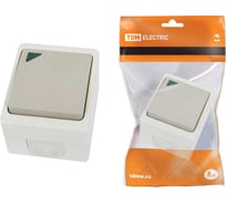 Выключатель TDM 1-кл. с подсветкой открытой установки IP54 10А "Вуокса" SQ1803-0004
