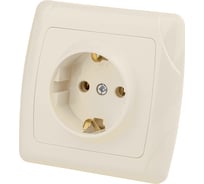 Розетка с заземлением 16А 250В слоновая кость "Онега" TDM ELECTRIC SQ1805-0045