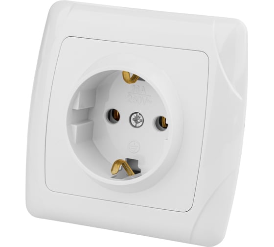 Розетка, белая 2П+З 16А 250В TDM ELECTRIC Онега SQ1805-0016