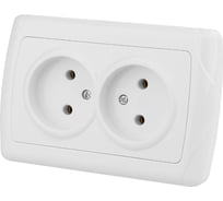 Двойная розетка, белая 2П 10А 250В TDM ELECTRIC Онега SQ1805-0017