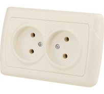 Двойная розетка, слоновая кость 2П 10А 250В TDM ELECTRIC Онега SQ1805-0046