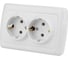 Двойная розетка, белая 2П+3 16А 250В TDM ELECTRIC Онега SQ1805-0018 1