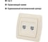 Розетка двойная телефонная RJ11 слоновая кость "Онега" TDM ELECTRIC SQ1805-0050 5