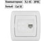 Розетка компьютерная RJ45 белая серия "Онега" TDM ELECTRIC SQ1805-0022 2