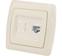 Розетка компьютерная RJ45 слоновая кость "Онега" TDM ELECTRIC SQ1805-0051