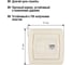 Розетка компьютерная RJ45 слоновая кость "Онега" TDM ELECTRIC SQ1805-0051 4