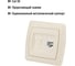 Розетка компьютерная RJ45 слоновая кость "Онега" TDM ELECTRIC SQ1805-0051 5