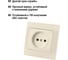 Розетка, слоновая кость 2П 10А 250В TDM ELECTRIC Таймыр SQ1814-0111 5