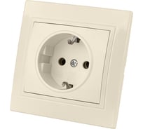 Розетка, слоновая кость 2П+З 16А 250В TDM ELECTRIC Таймыр SQ1814-0112