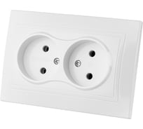 Двойная розетка, белая 2П 10А 250В TDM ELECTRIC Таймыр SQ1814-0013