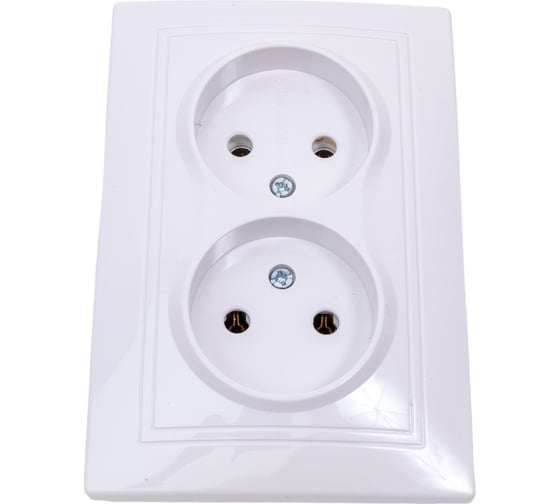 Двойная розетка, белая 2П 10А 250В TDM ELECTRIC Таймыр SQ1814-0013