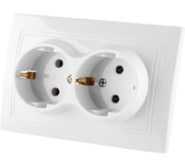 Двойная розетка, белая 2П+З 16А 250В TDM ELECTRIC Таймыр SQ1814-0014