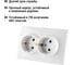 Двойная розетка, белая 2П+З 16А 250В TDM ELECTRIC Таймыр SQ1814-0014 5