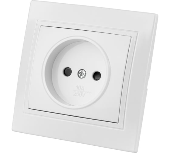 Розетка с защитными шторками, белая 2П 10А 250В TDM ELECTRIC Таймыр SQ1814-0015 1