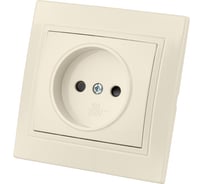 Розетка с защитными шторками, слоновая кость 2П 10А 250В TDM ELECTRIC Таймыр SQ1814-0115