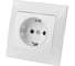 Розетка с защитными шторками, белая 2П+З 16А 250В TDM ELECTRIC Таймыр SQ1814-0016 1