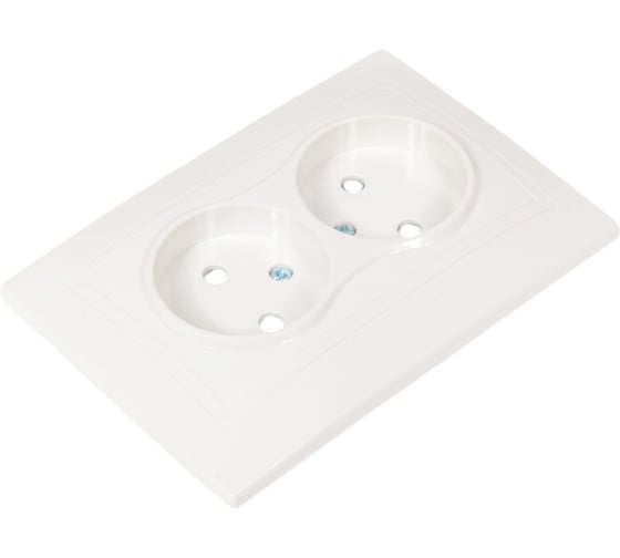 Двойная розетка с защитными шторками, белая 2П 10А 250В TDM ELECTRIC Таймыр SQ1814-0017