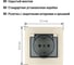 Розетка с защитными шторками и крышкой, слоновая кость 2П+З 16А 250В IP42 TDM ELECTRIC Таймыр SQ1814-0119 4