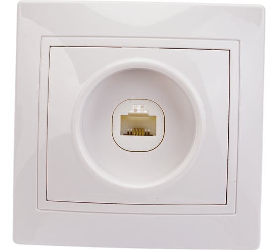 Телефонная розетка, белая RJ11 TDM ELECTRIC Таймыр SQ1814-0020