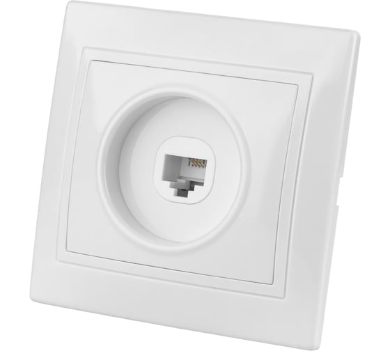 Телефонная розетка, белая RJ11 TDM ELECTRIC Таймыр SQ1814-0020 1
