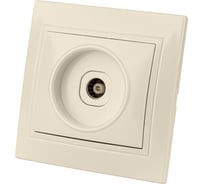 Телевизионная простая розетка, мама, слоновая кость, 0-2400 МГц TDM ELECTRIC Таймыр SQ1814-0122