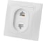 Телефонная розетка RJ11 + компьютерная RJ45, белая TDM ELECTRIC Таймыр SQ1814-0023 1