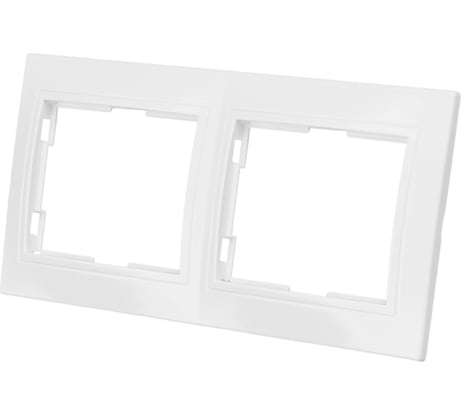 Двухпостовая горизонтальная рамка, белая TDM ELECTRIC Таймыр SQ1814-0026