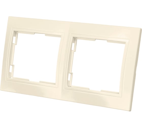 Двухпостовая горизонтальная рамка, слоновая кость TDM ELECTRIC Таймыр SQ1814-0126 1