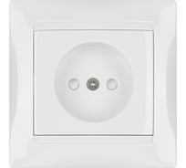 Розетка с защитной шторкой, белая 2П 10А 250В TDM ELECTRIC Лама SQ1815-0010