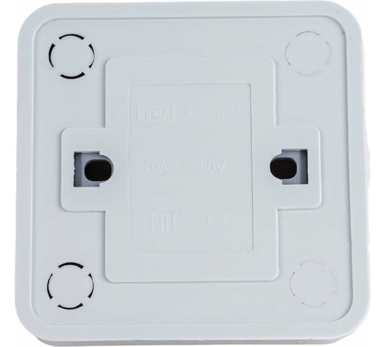 Выключатель TDM ELECTRIC 2-кл. открытой установки IP20 10А, белый серия "Ладога" SQ1801-0003