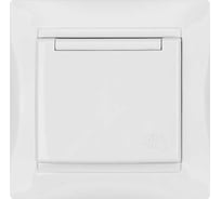 Розетка с защитными шторками и крышкой, белая 2П+З 16А 250В TDM ELECTRIC Лама SQ1815-0014