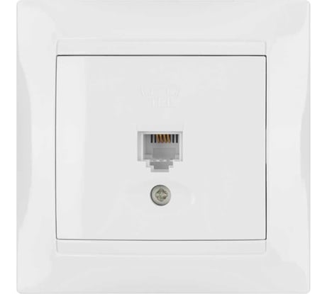 Телефонная розетка, белая RJ11 TDM ELECTRIC Лама SQ1815-0015