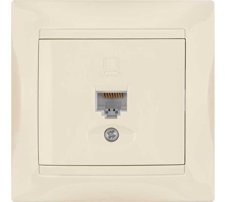 Компьютерная розетка, слоновая кость RJ45 TDM ELECTRIC Лама SQ1815-0116