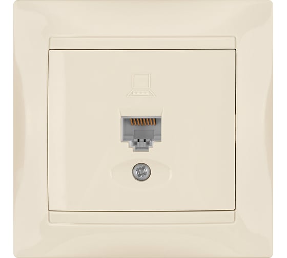 Компьютерная розетка, слоновая кость RJ45 TDM ELECTRIC Лама SQ1815-0116