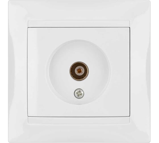 Телевизионная простая розетка, мама, белая, 0-2400 МГц TDM ELECTRIC Лама SQ1815-0017 1