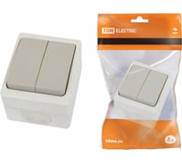 Выключатель TDM 2-кл. открытой установки IP54 10А "Вуокса" SQ1803-0002