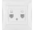 Розетка телефонная RJ11 + компьютерная RJ45, белая TDM ELECTRIC Лама SQ1815-0019 1