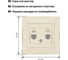 Розетка телефонная RJ11 + компьютерная RJ45, слоновая кость TDM ELECTRIC Лама SQ1815-0119 3