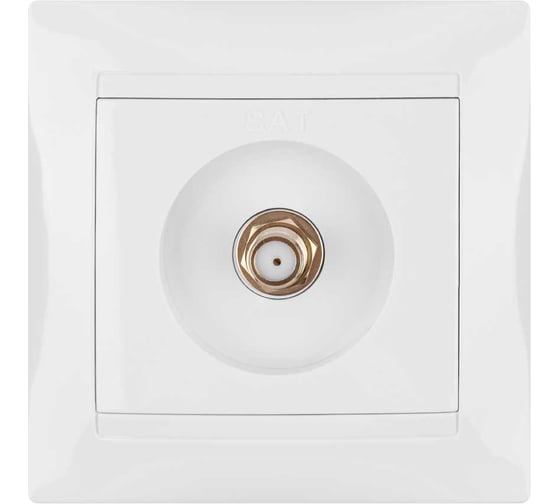 Розетка SAT F-разъем, белая 0-2400МГц TDM ELECTRIC Лама SQ1815-0021 1