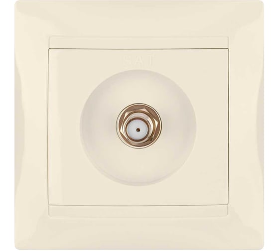 Розетка SAT F-разъем, слоновая кость 0-2400МГц TDM ELECTRIC Лама SQ1815-0121 1