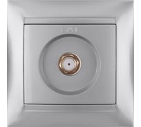 Розетка SAT (F-разъем) 0-2400МГц TDM ELECTRIC серебристый металлик, серия"Лама" SQ1815-0221