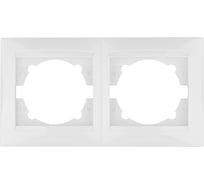 Двухпостовая горизонтальная рамка, белая TDM ELECTRIC Лама SQ1815-0030