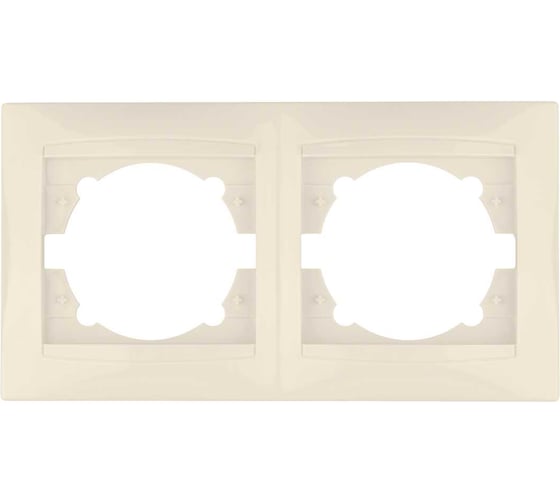 Двухпостовая горизонтальная рамка, слоновая кость TDM ELECTRIC Лама SQ1815-0130 1