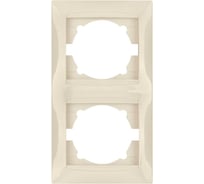 Двухпостовая вертикальная рамка, слоновая кость TDM ELECTRIC Лама SQ1815-0133