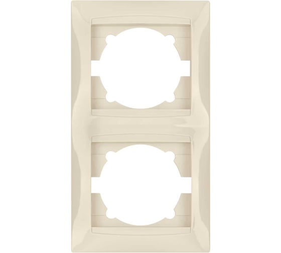 Двухпостовая вертикальная рамка, слоновая кость TDM ELECTRIC Лама SQ1815-0133 1