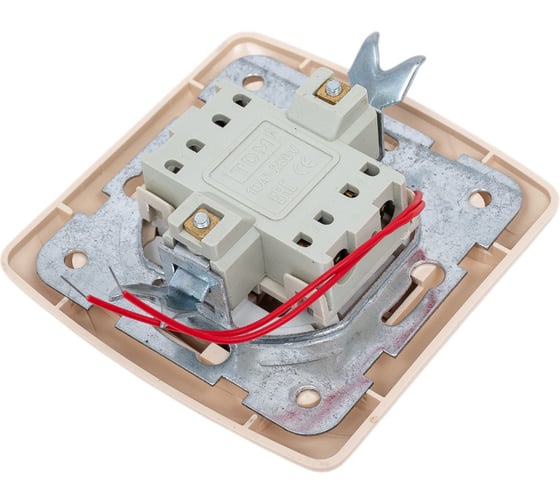 Двухклавишный выключатель TDM с подсветкой, слоновая кость Онега SQ1805-0034