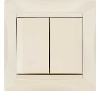 Двухклавишный выключатель TDM слоновая кость Лама SQ1815-0102