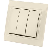Трехклавишный выключатель TDM ELECTRIC слоновая кость Таймыр SQ1814-0103